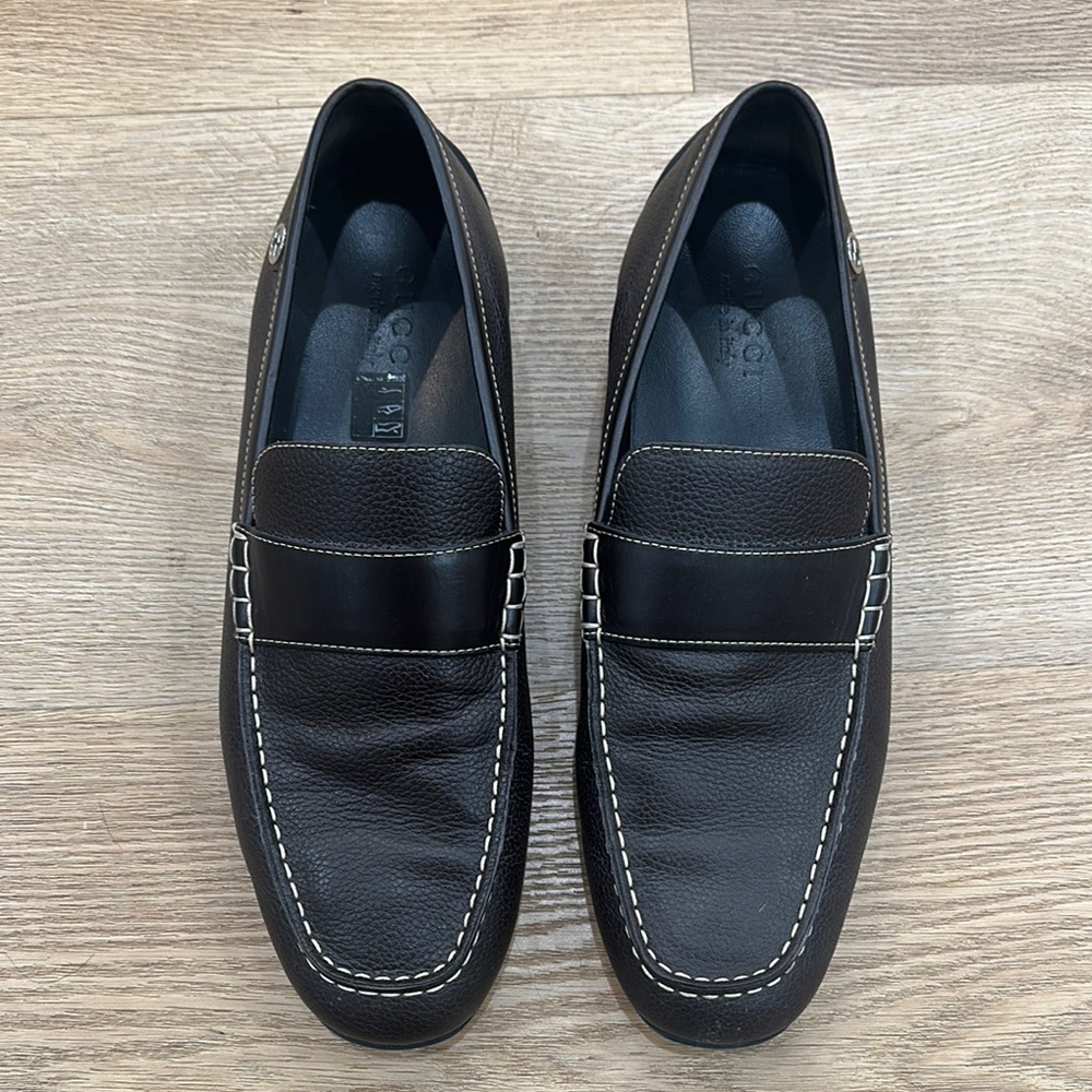 Men's Brown Leather GUCCI Loafers(USED)